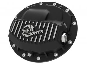 2013-2018 Ram Truck 3500 HEMI V8 5.7L Pro Series Front Differential Cover Black w/ Machined Fins - 46-70402