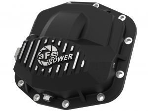2018-2019 Jeep Wrangler JL V6 3.6L Pro Series Front Differential Cover Black w/ Machined Fins - 46-71030B