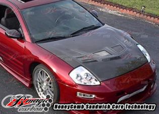 2000-2005 Mitsubishi Eclipse R1 Carbon Fiber Hood
