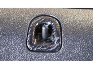 2005-2014 Ford Mustang Carbon Fiber OEM Door Lock Inserts - Pair - TC010-LG83