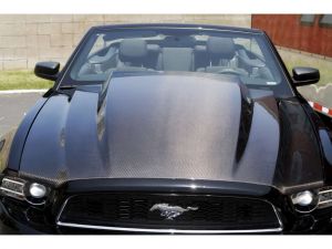 2010-2014 Ford Mustang GT500 3" Cowl Functional Heat Extractor Carbon Fiber Hood