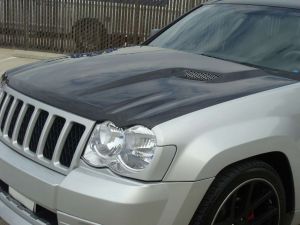 2005-2010 Jeep Grand Cherokee RTC Functional Ram Air Carbon Fiber Hood