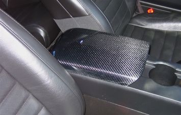 2005-2009 Ford Mustang Carbon Fiber Arm Rest Cover - TC10024-LG38