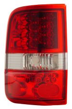 2004-2008 Ford F-150 Truck LED Tail Lights - Red / Clear - 03-FF2004LED