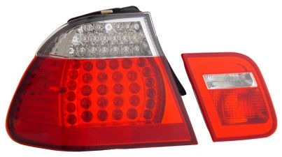 2002-2004 BMW E46 3 Series 4dr LED Taillights - Red / Clear 4pc - 03-B302TLED4D-4
