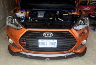 2013-2017 Hyundai Veloster APR Carbon Fiber Front Splitter + Rods