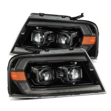 04-08 Ford F-150 LUXX-Series LED Projector Headlights Alpha-Black by AlphaRex - 880133