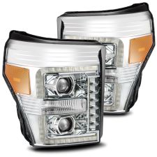 11-16 Ford Super Duty PRO-Series Projector Headlights Chrome by AlphaRex - 880141