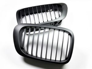 1999-2001 BMW 3-Series E46 2DR Coupe Replacement Stealth Black Front Grille - BM