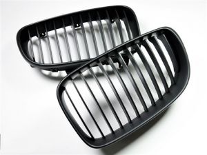 2007-2013 BMW 1-Series 2DR Coupe Replacement Stealth Black Front Grille - BM-020