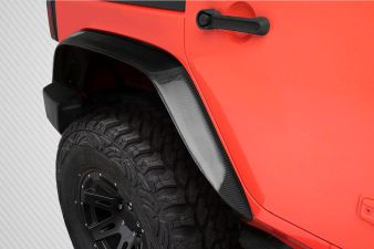 2007-2018 Jeep Wrangler Carbon Creations Rugged Rear Fenders - 2 Piece - 115681