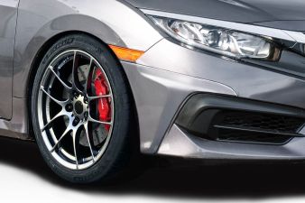 2016-2018 Honda Civic 2DR 4DR Duraflex HFP Look Front Lip Add On - 2 Piece - 116277