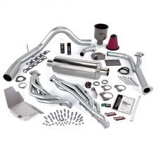 PowerPack Bundle W/AutoMind ModuleSingle Exit Exhaust Chrome Tip 99-04 Ford 6.8L Truck No EGR Banks Power - 49441