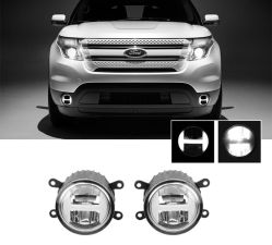 2015-2016 Ford Fiesta LED Fog Lights Clear  - 3-WQ-FD-088BL