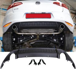 2015-2017 Volkswagen Golf MK7 Dual Outlet Rear Bumper Diffuser  - 8-RBD-VG71516-2H1M