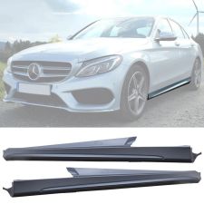 2015-2019 Mercedes Benz C-Class W205 Side Skirts  - 8-SK-W205AMG-PP