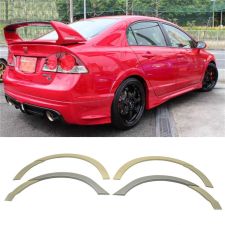 2006-2011 Honda Civic 4DR Sedan ABS RR Style Front + Rear Fender Flares  - BFD-HC06RR-A