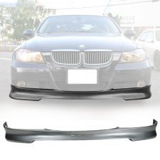 2005-2008 BMW 3-Series E90 Polyurethane C-Style Front Bumper Lip Gray Metallic #A52  - BLF-BE90CSR-A52