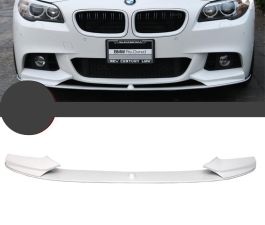 2011-2016 BMW 5-Series F10 4DR Sedan Performance Style Front Bumper Lip Alpine White #300  - BLF-BF10MP-PP-300