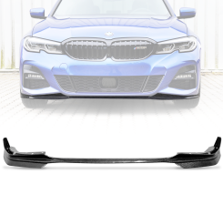 2019-2021 BMW 3-Series M-Sport G20 Polypropylene Front Bumper Lip Gloss Black  - BLF-BG20MTMP5P-CF