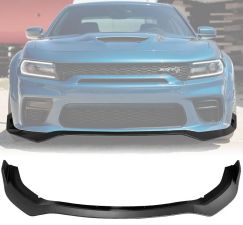 2020-2021 Dodge Charger Widebody V1 Style Front Bumper Lip  - BLF-DCHR20WBV13P-MBK