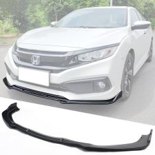 2019-2021 Honda Civic IKON V4 Style Front Bumper Lip  - BLF-HC19IKV4-MBA