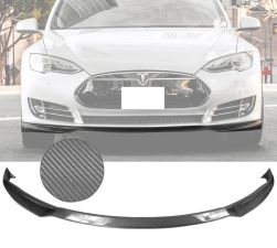 2012-2016 Tesla Model S Carbon Fiber IKON Style Front Bumper Lip  - BLF-TSLS12IK-CF