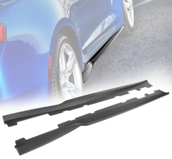 2016-2022 Chevrolet Camaro ABS A-Style Side Skirts Matte Black  - BLS-CC16A-MB