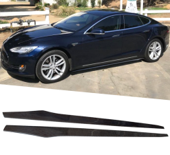 2012-2019 Tesla Model S Carbon Fiber Side Skirts  - BLS-UNIV6-855-CF_TESLAMODELS