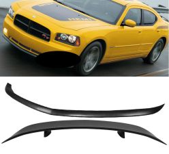 2006-2010 Dodge Charger Polyurethane Front Bumper Lip + Rear Spoiler/Wing Combo  - CB-A004898