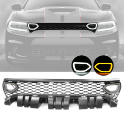 2015-2019 Dodge Charger SRT/Scat-Pack Polypropylene Front Upper Grille w/ LED Lights  - CB-A012492