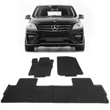 2016-2019 Mercedes Benz GLE W166 Latex Floor Mats Front & Rear Black  - CPB-MBW166-BK_GLE