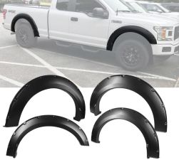 2018-2019 Ford F-150 Smooth Fender Flares 4PC Front & Rear - FF-FF15018PKPP-BK