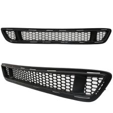 2015-2017 Ford Mustang Ikon Style Front Lower Grille Black  - HG-FM15MESH-L