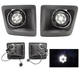 2014-2015 GMC Sierra 1500 OE Cree LED Clear Spotlights & Bulbs Excellent For Off Roading - LHF-GSI14C-LED