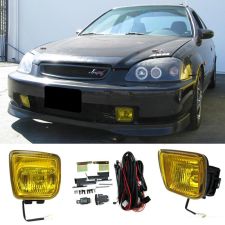 1996-1998 Honda Civic JDM Style Fog Lights Yellow  - LHF-HC964YL
