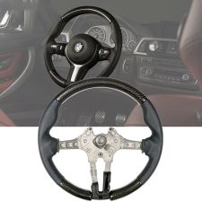 2012-2019 BMW 1-Series M-Sport F20 Steering Wheel Perforated Leather M Stitching  - SW-BMW15-CFPFLT-3C