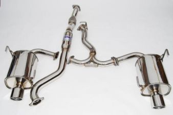 2008-2013 Subaru WRX 4DR Invidia Q300 Dual Rolled S.S. Tips Cat-Back Exhaust Sys