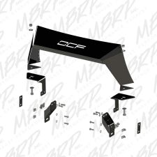 2007-2015 Jeep Wrangler MBRP Exhaust 182728 Formed Front Light Mounting Bar; Black Coated. - 182728