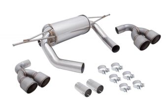 BMW M3 (F80) 15-19 / M4 (F82) 15-19 - Supremo Exhaust System - Raw Metal Tips by Megan Racing - MR-ABE-BF82-RM
