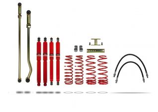 1990-1992 Toyota Land Cruiser Base Pedders Suspension Lift Kit Front and Rear 8PC - PED-919047-1