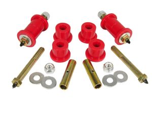 1987-1995 Jeep Wrangler Greasable Spring/Shackle Bushing Kit Red Prothane - 1-1017