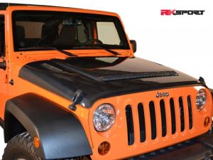 2013-2015 Jeep Wrangler RKS Carbon Fiber Ram Air Hood - 48012020