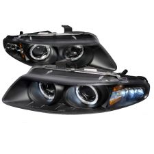 1997-2000 Dodge Avenger Halo LED Black Projector Headlights - 2LHP-AVG97JM-TM