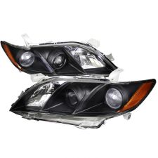 2007-2009 Toyota Camry Black Projector Headlights - 2LHP-CAM07JM-RS