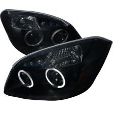 2005-2010 Chevy Cobalt Halo Gloss-Black-Smoke Projector Headlights - 2LHP-COB05G
