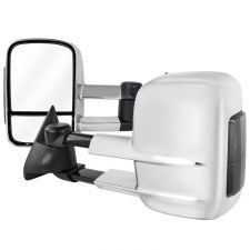 1988-1998 Chevrolet C10 Manual w/LED Signal + Chrome Cover Towing Mirrors  - RMX-C1088CRLED-M-FS