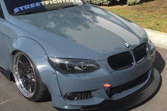 2011-2013 BMW 3-Series M-Sport E92 Carbon Fiber Front Bumper Lip Spoiler - SFXLA-E92-FLCBN