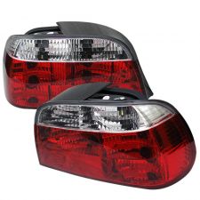 1995-2001 BMW E38 Red/Clear Crystal Tail Lights - 111-BE3895-RC