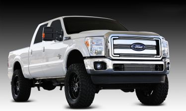 Super Duty Grille Overlay 11-16 Ford Super Duty Aluminum Polished 4 Piece Billet Series T-REX Grilles - 21546
